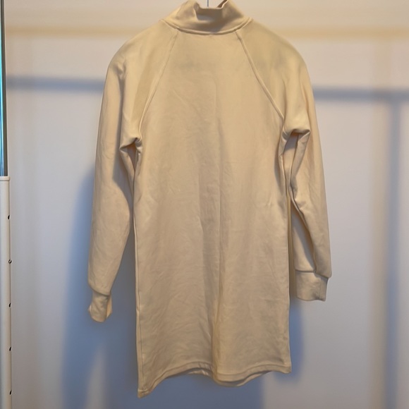 Cream Shein Premium Half Zip Sweater Dress XS - Picture 2 of 3